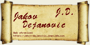 Jakov Dejanović vizit kartica